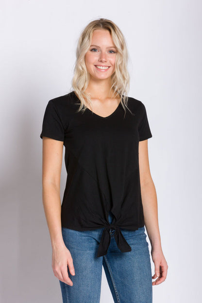 Sadie | Women's Knit Tie Bottom Shirt