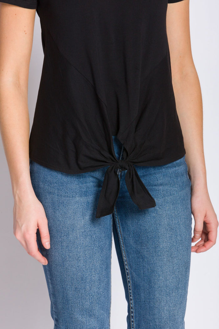 Sadie | Women's Knit Tie Bottom Shirt