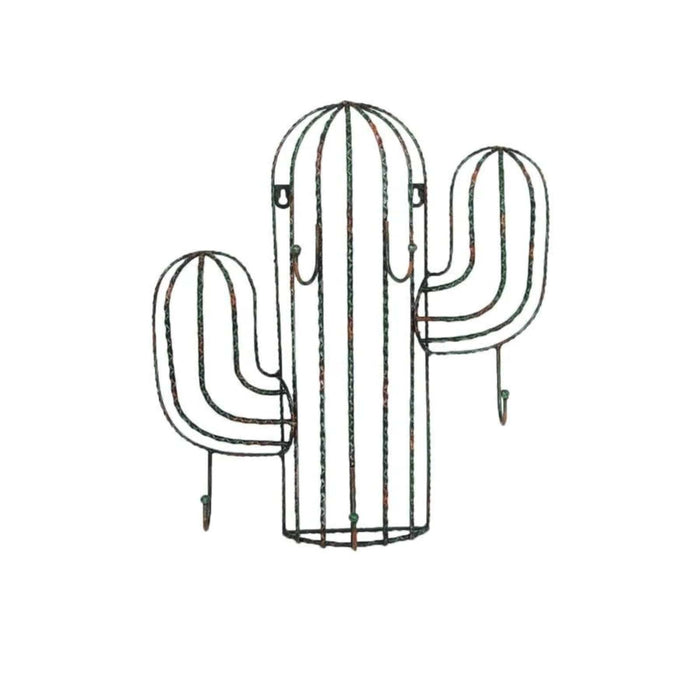 Saguaro Cactus Wall Hanging w/ Hooks Wall Decor