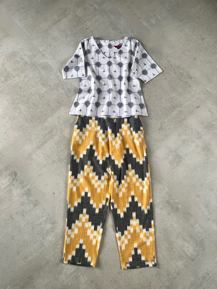Sail Edit Pants - Yellow Black Ikat