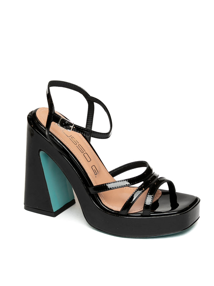 RUSSO G Sandalo alife vernice nero ALIFE102 VERN-NERO
