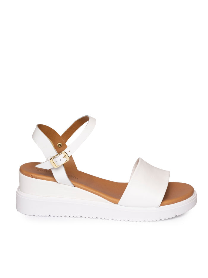 YUNA MARSELLA Sandalo pelle bianco FZ3-02 VIT-BIANCO