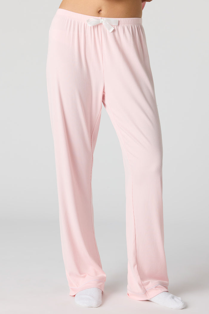 Satin Button-Up Top & Pant Pajama Set