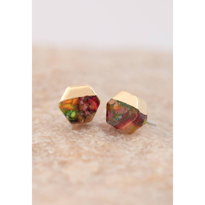 Sedona Stud Earrings in Sunrise Reds