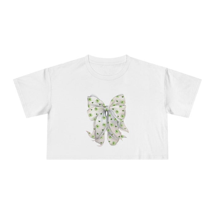 Shamrock Hearts Women's Cropped Tee - Spread the Luck and Love! - Whippie's
