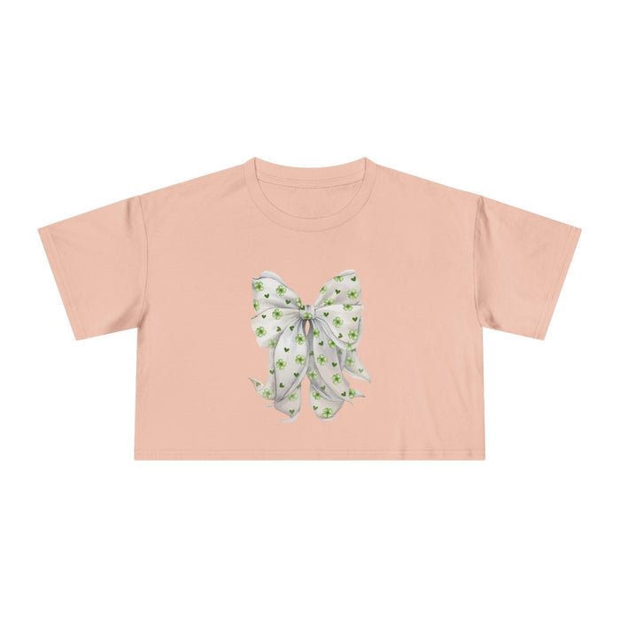 Shamrock Hearts Women's Cropped Tee - Spread the Luck and Love! - Whippie's