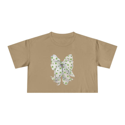 Shamrock Hearts Women's Cropped Tee - Spread the Luck and Love! - Whippie's