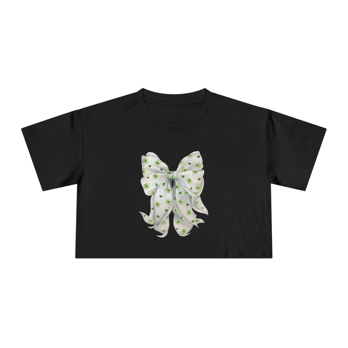 Shamrock Hearts Women's Cropped Tee - Spread the Luck and Love! - Whippie's