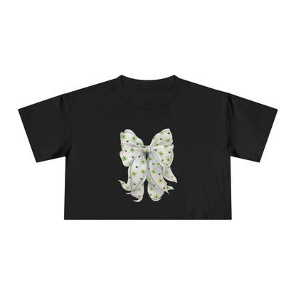 Shamrock Hearts Women's Cropped Tee - Spread the Luck and Love! - Whippie's