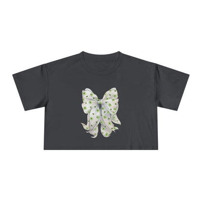 Shamrock Hearts Women's Cropped Tee - Spread the Luck and Love! - Whippie's