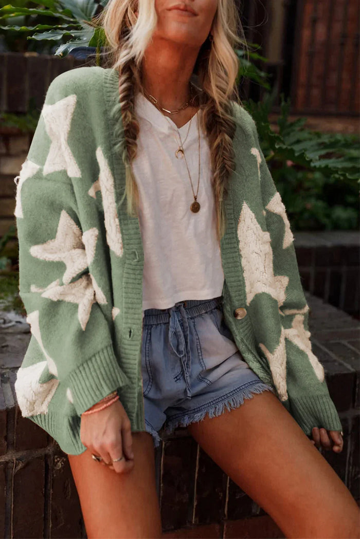 Sherpa Star Cardigan with Pockets