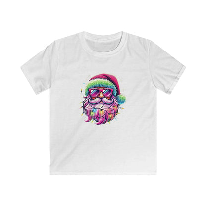 Shine Bright Like Santa! ✨🎅🎄🌈 Kids Softstyle Tee - Whippie's