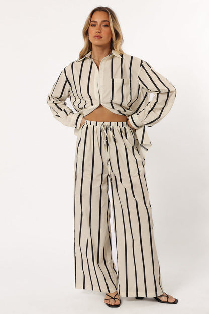 Petal and Pup USA BOTTOMS Silvia Pant - Cream Stripe