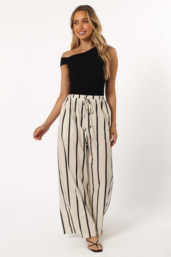 Petal and Pup USA BOTTOMS Silvia Pant - Cream Stripe