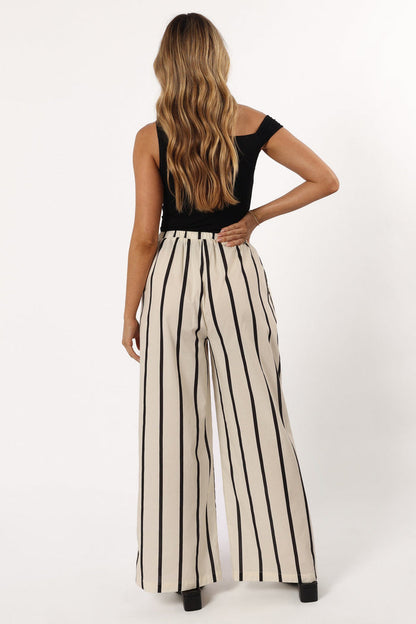 Petal and Pup USA BOTTOMS Silvia Pant - Cream Stripe
