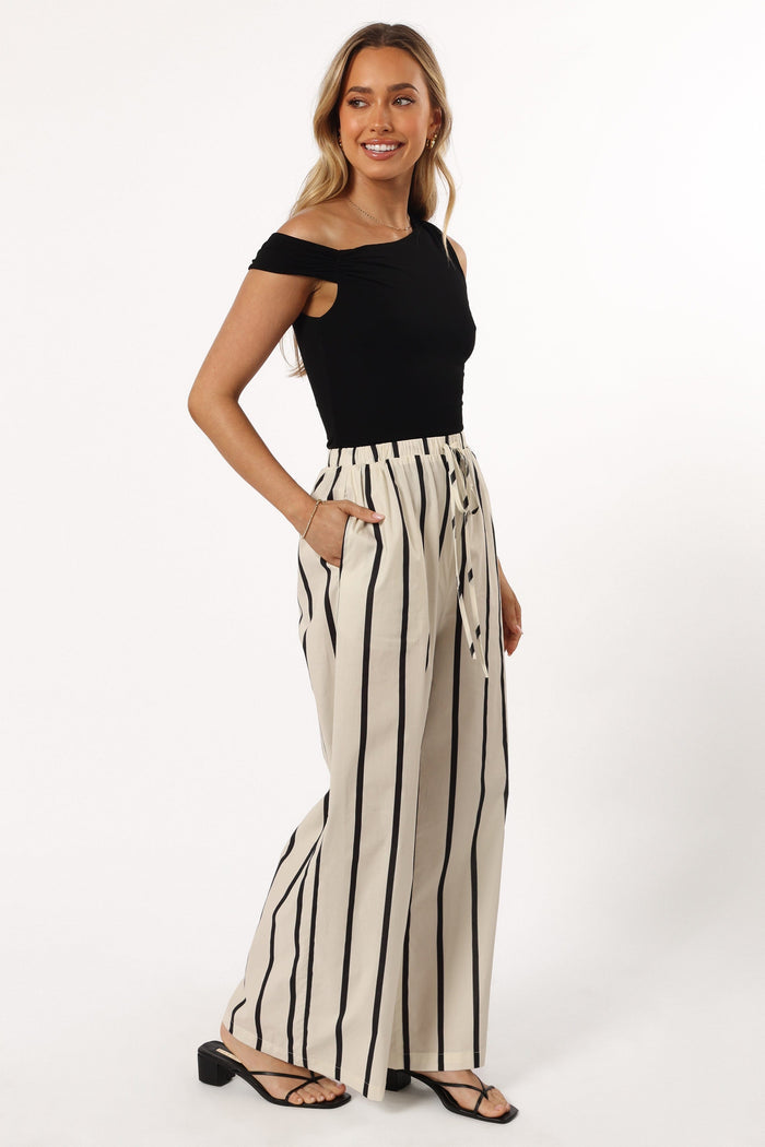 Petal and Pup USA BOTTOMS Silvia Pant - Cream Stripe