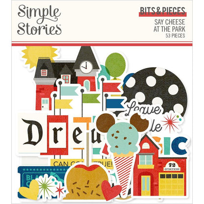Simple Stories - Say Cheese Fantasy At The Park - Bits & Pieces Die-Cuts - 53/Pk. This package includes 53 Die Cut Cardstock Pieces. Die-Cuts are a great addition to scrapbook pages, greeting cards and more! Made in USA. Embellish Away located in Bowmanville Ontario Canada.