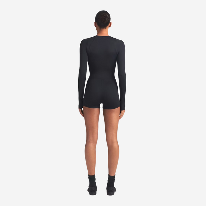 Nike SKIMS AIRY LONG SLEEVE ONESIE OBSIDIAN