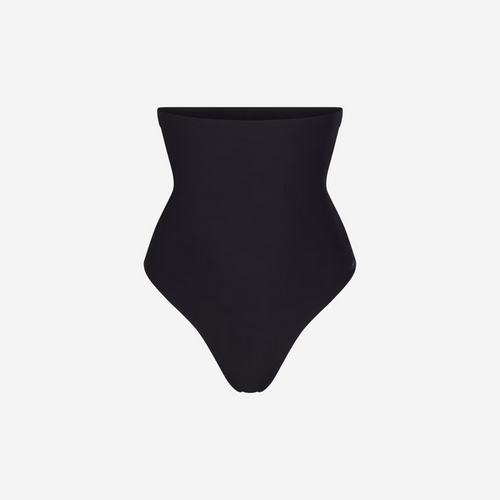 SKIMS CORE CONTROL HIGH WAIST THONG ONYX