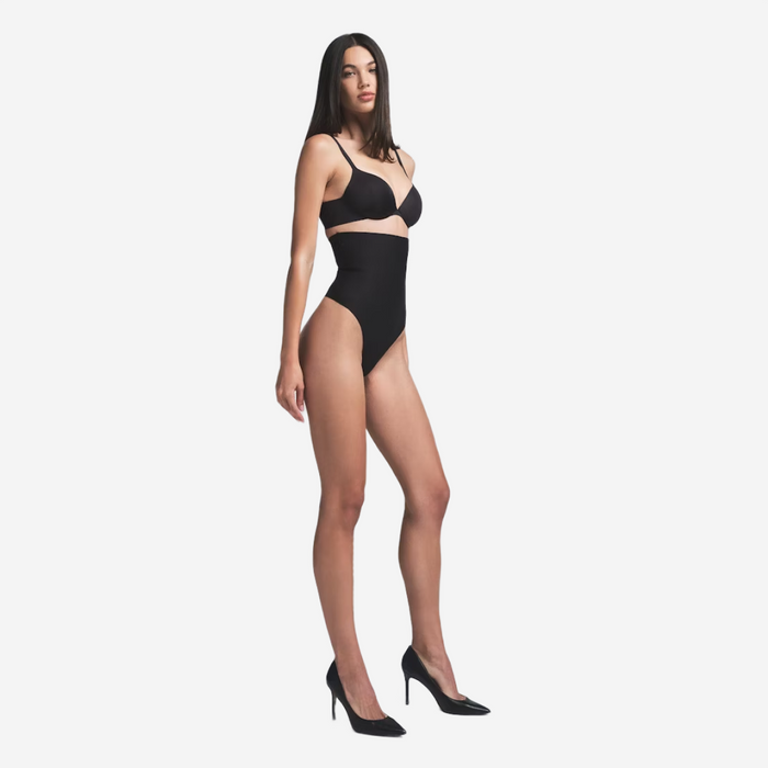 SKIMS CORE CONTROL HIGH WAIST THONG ONYX