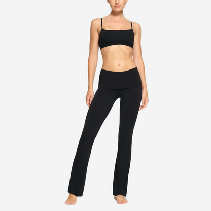 SKIMS COTTON JERSEY FOLDOVER PANT SOOT
