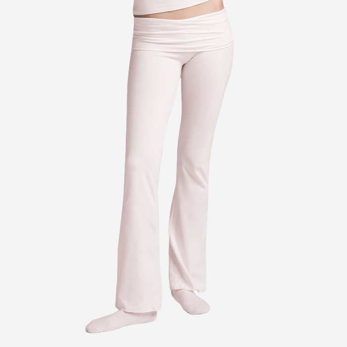 SKIMS COTTON JERSEY FOLDOVER PANTS BARELY PINK