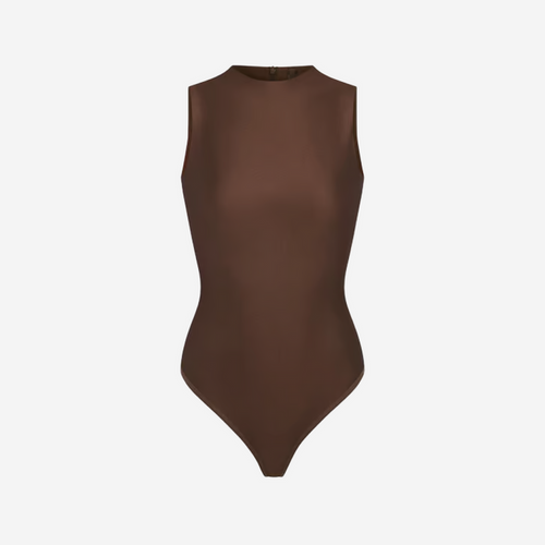 SKIMS DISCO SLEEVELESS BODYSUIT COCOA