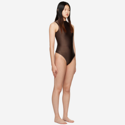 SKIMS DISCO SLEEVELESS BODYSUIT COCOA