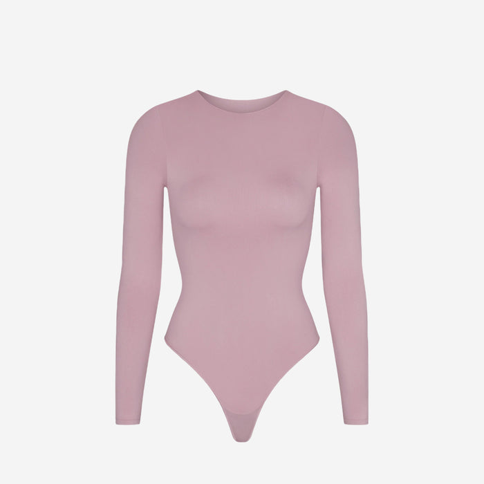 SKIMS ESSENTIAL CREW NECK LONG SLEEVE BODYSUIT DUSK