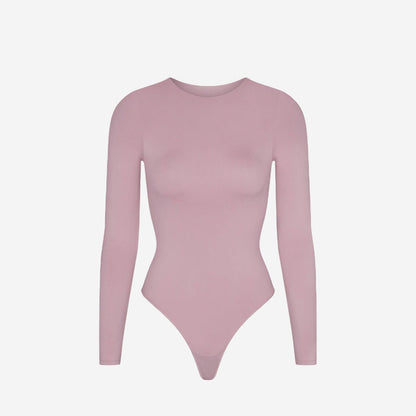 SKIMS ESSENTIAL CREW NECK LONG SLEEVE BODYSUIT DUSK