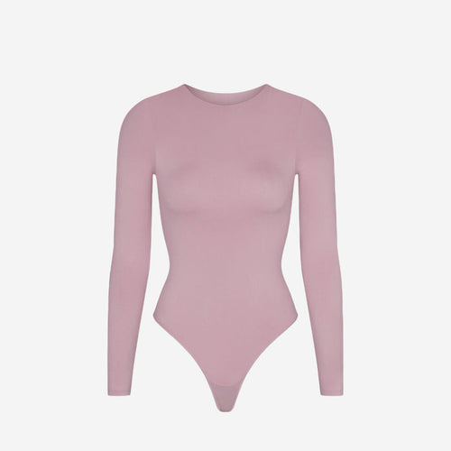 SKIMS ESSENTIAL CREW NECK LONG SLEEVE BODYSUIT DUSK
