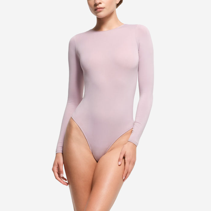 SKIMS ESSENTIAL CREW NECK LONG SLEEVE BODYSUIT DUSK