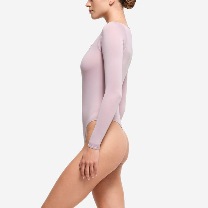 SKIMS ESSENTIAL LONG SLEEVE SCOOP NECK BODYSUIT DUSK