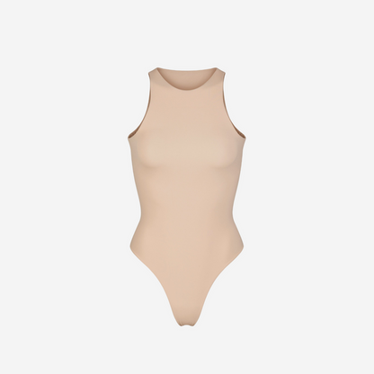 SKIMS FITS EVERYBODY HIGH NECK BODYSUIT MICA