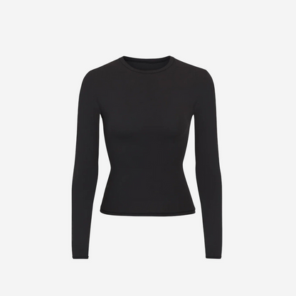 SKIMS FITS EVERYBODY LONG SLEEVE T-SHIRT ONYX