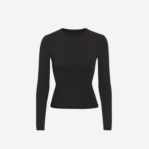 SKIMS FITS EVERYBODY LONG SLEEVE T-SHIRT ONYX