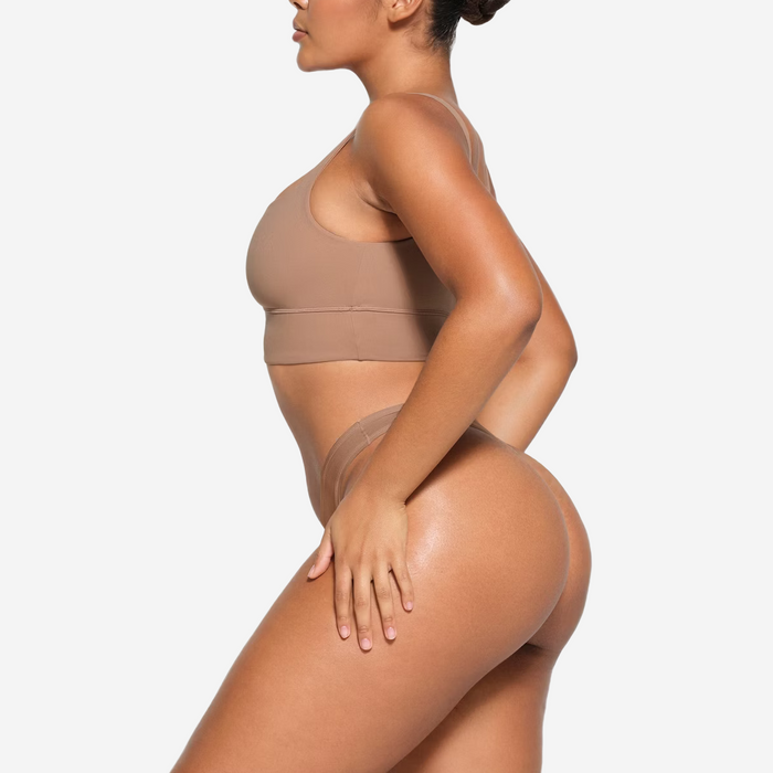 SKIMS FITS EVERYBODY SQUARE NECK LONGLINE BRALETTE SIENNA