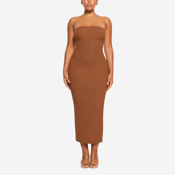 SKIMS FITS EVERYBODY TUBE DRESS BRONZE