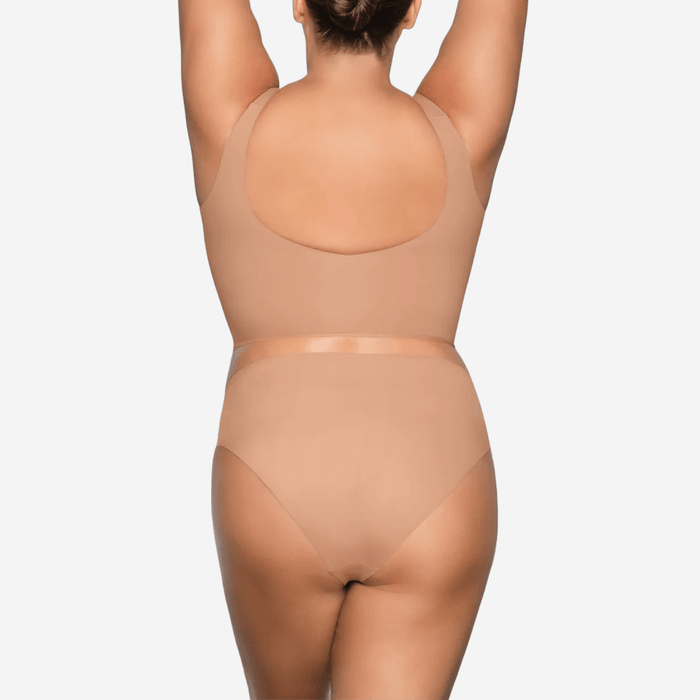 SKIMS NAKED PLUNGE LONGLINE BRALETTE OCHRE