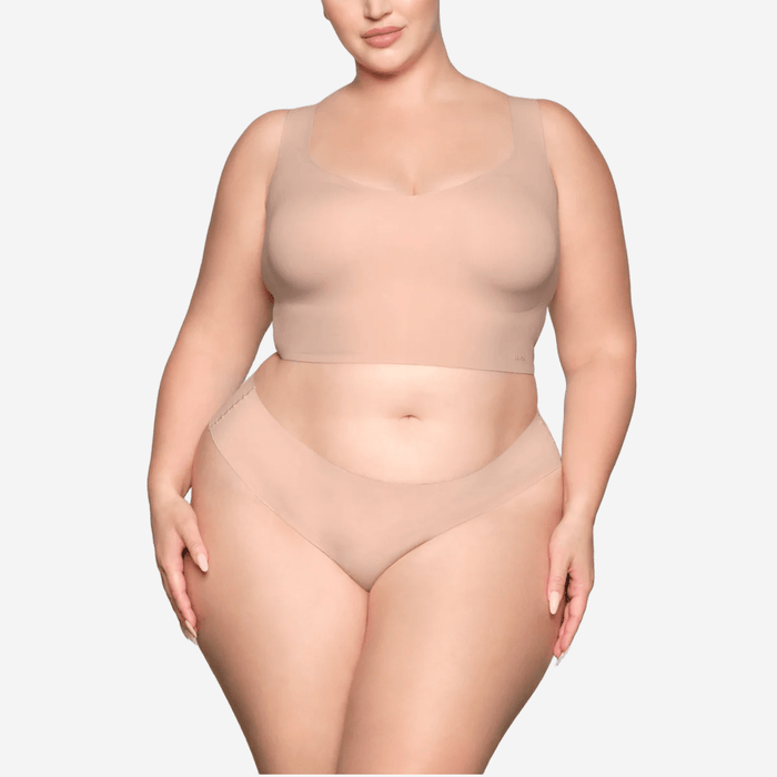 SKIMS NAKED SCOOP LONGLINE BRALETTE MICA