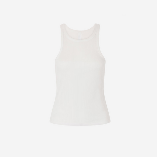 SKIMS Ribbed-knit jersey tank WHITE