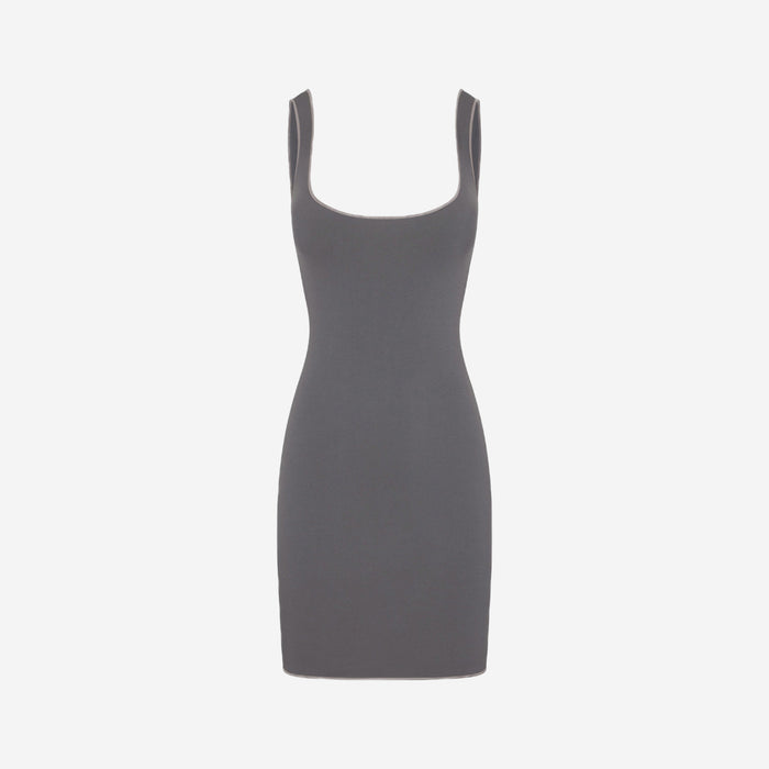 SKIMS SEAMLESS MODAL TANK MINI DRESS ASH