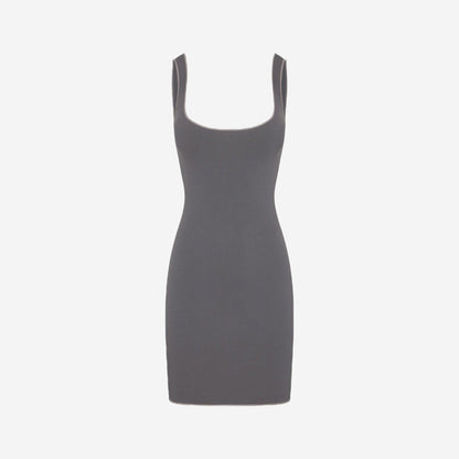 SKIMS SEAMLESS MODAL TANK MINI DRESS ASH