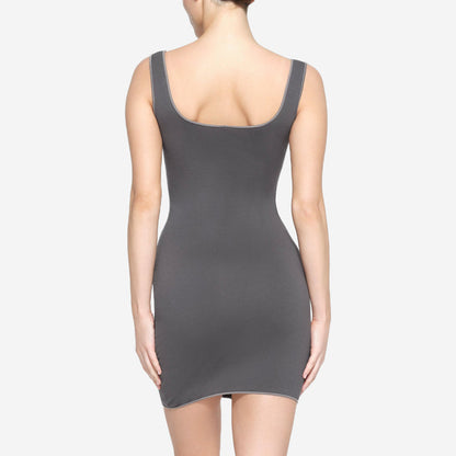 SKIMS SEAMLESS MODAL TANK MINI DRESS ASH