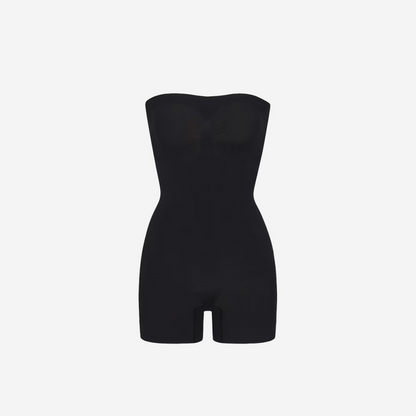 SKIMS Seamless Sculpt Strapless Shortie Bodysuit Onyx