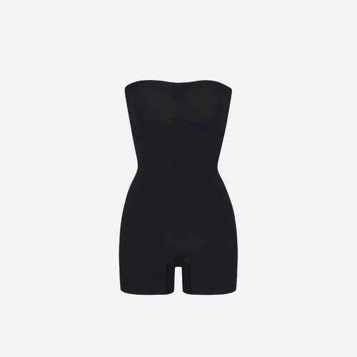 SKIMS Seamless Sculpt Strapless Shortie Bodysuit Onyx