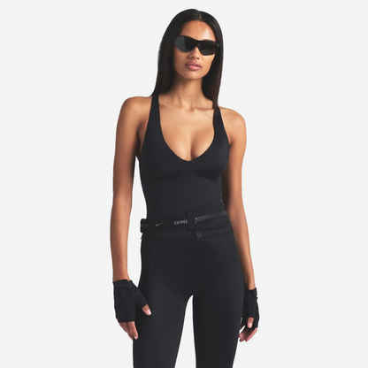 Nike SKIMS SHINE V-NECK TANK OBSIDIAN