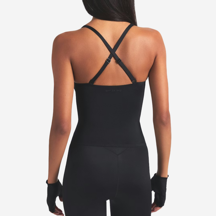 Nike SKIMS SHINE V-NECK TANK OBSIDIAN