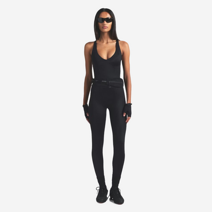 Nike SKIMS SHINE V-NECK TANK OBSIDIAN