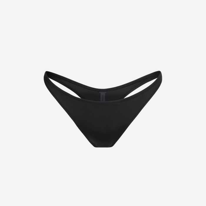 SKIMS SIGNATURE SWIM THONG BIKINI BOTTOM ONYX